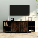NNEVL TV Cabinet Smoked Oak 130x35x50 cm Chipboard