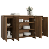 NNEVL Sideboard Brown Oak 135x41x75 cm Engineered Wood