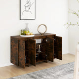 NNEVL Sideboard Smoked Oak 120x41x75 cm Chipboard