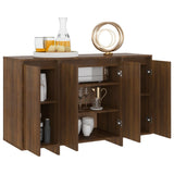 NNEVL Sideboard Brown Oak 120x41x75 cm Chipboard
