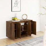NNEVL Sideboard Brown Oak 120x41x75 cm Chipboard