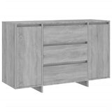 NNEVL Sideboard with 3 Drawers Grey Sonoma 120x41x75 cm Chipboard