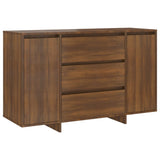 NNEVL Sideboard with 3 Drawers Brown Oak 120x41x75 cm Chipboard