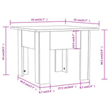 NNEVL Coffee Table Grey Sonoma 55x55x42 cm Engineered Wood