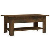 NNEVL Coffee Table Smoked Oak 102x55x42 cm Chipboard