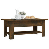 NNEVL Coffee Table Smoked Oak 102x55x42 cm Chipboard
