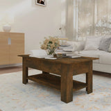 NNEVL Coffee Table Smoked Oak 102x55x42 cm Chipboard