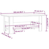 NNEVL Coffee Table Smoked Oak 102x55x42 cm Chipboard