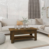 NNEVL Coffee Table Smoked Oak 102x55x42 cm Chipboard