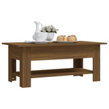 NNEVL Coffee Table Brown Oak 102x55x42 cm Chipboard