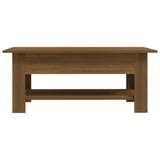 NNEVL Coffee Table Brown Oak 102x55x42 cm Chipboard