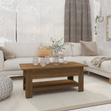NNEVL Coffee Table Brown Oak 102x55x42 cm Chipboard