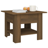 NNEVL Coffee Table Brown Oak 55x55x42 cm Engineered Wood