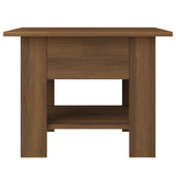 NNEVL Coffee Table Brown Oak 55x55x42 cm Engineered Wood