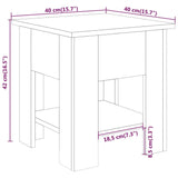 NNEVL Coffee Table Grey Sonoma 40x40x42 cm Engineered Wood