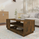 NNEVL Coffee Table Smoked Oak 102x55x43 cm Chipboard