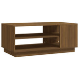 NNEVL Coffee Table Brown Oak 102x55x43 cm Chipboard