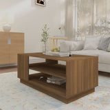 NNEVL Coffee Table Brown Oak 102x55x43 cm Chipboard