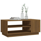 NNEVL Coffee Table Brown Oak 102x55x43 cm Chipboard