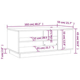 NNEVL Coffee Table Brown Oak 102x55x43 cm Chipboard