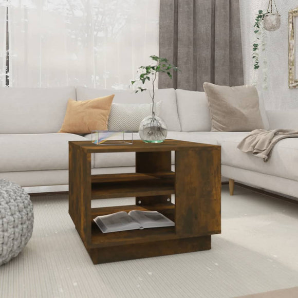 NNEVL Coffee Table Smoked Oak 55x55x43 cm Chipboard