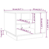 NNEVL Coffee Table Grey Sonoma 55x55x43 cm Chipboard