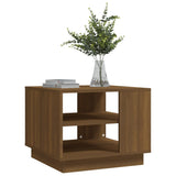 NNEVL Coffee Table Brown Oak 55x55x43 cm Chipboard