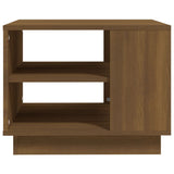 NNEVL Coffee Table Brown Oak 55x55x43 cm Chipboard