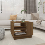 NNEVL Coffee Table Brown Oak 55x55x43 cm Chipboard