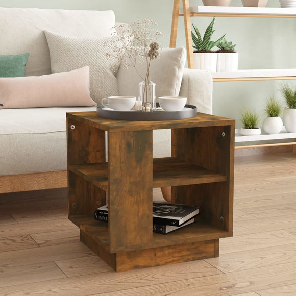 NNEVL Coffee Table Smoked Oak 40x40x43 cm Engineered Wood