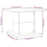NNEVL Coffee Table Grey Sonoma 55.5x55.5x40 cm Chipboard