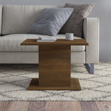 NNEVL Coffee Table Brown Oak 55.5x55.5x40 cm Chipboard