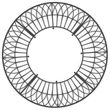NNEVL Round Tree Bench Ø160 cm Black Steel