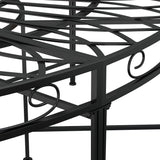 NNEVL Round Tree Bench Ø160 cm Black Steel