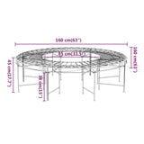 NNEVL Round Tree Bench Ø160 cm Black Steel
