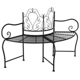 NNEVL Tree Bench 150 cm Black Steel