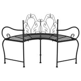 NNEVL Tree Bench 150 cm Black Steel