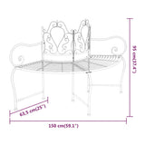 NNEVL Tree Bench 150 cm Black Steel