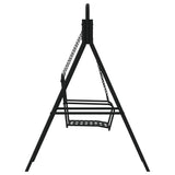 NNEVL Swing Bench 124 cm Black Steel