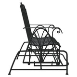 NNEVL 2-Seater Glider Bench 114 cm Black Steel