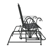 NNEVL 2-Seater Glider Bench 114 cm Black Steel