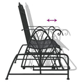 NNEVL 2-Seater Glider Bench 114 cm Black Steel
