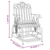 NNEVL Glider Bench 61 cm Black Steel