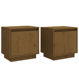 NNEVL Bedside Cabinets 2 pcs Honey Brown 40x30x40 cm Solid Wood Pine
