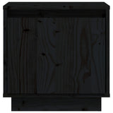 NNEVL Bedside Cabinets 2 pcs Black 40x30x40 cm Solid Wood Pine