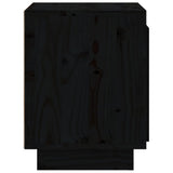 NNEVL Bedside Cabinets 2 pcs Black 40x30x40 cm Solid Wood Pine
