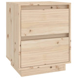 NNEVL Bedside Cabinet 40x35x50 cm Solid Wood Pine