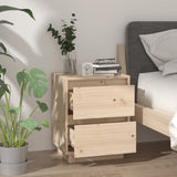 NNEVL Bedside Cabinet 40x35x50 cm Solid Wood Pine