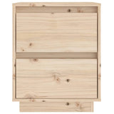 NNEVL Bedside Cabinet 40x35x50 cm Solid Wood Pine