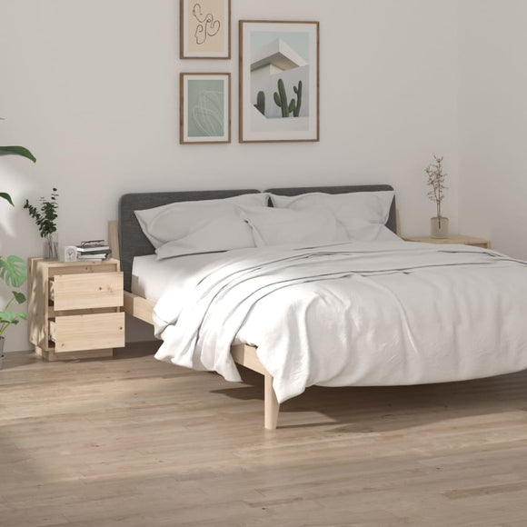 NNEVL Bedside Cabinets 2 pcs 40x35x50 cm Solid Wood Pine